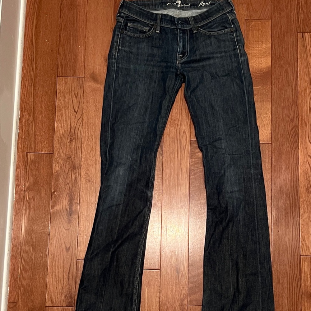 7 For All Mankind Dark Indigo Boot Cut Jeans